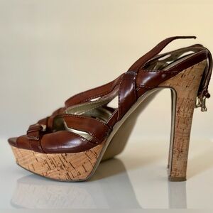 Guess Brown Platform Heels Size 8